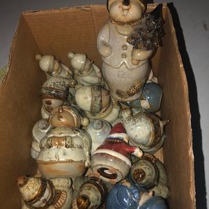 Pottery Snowmen